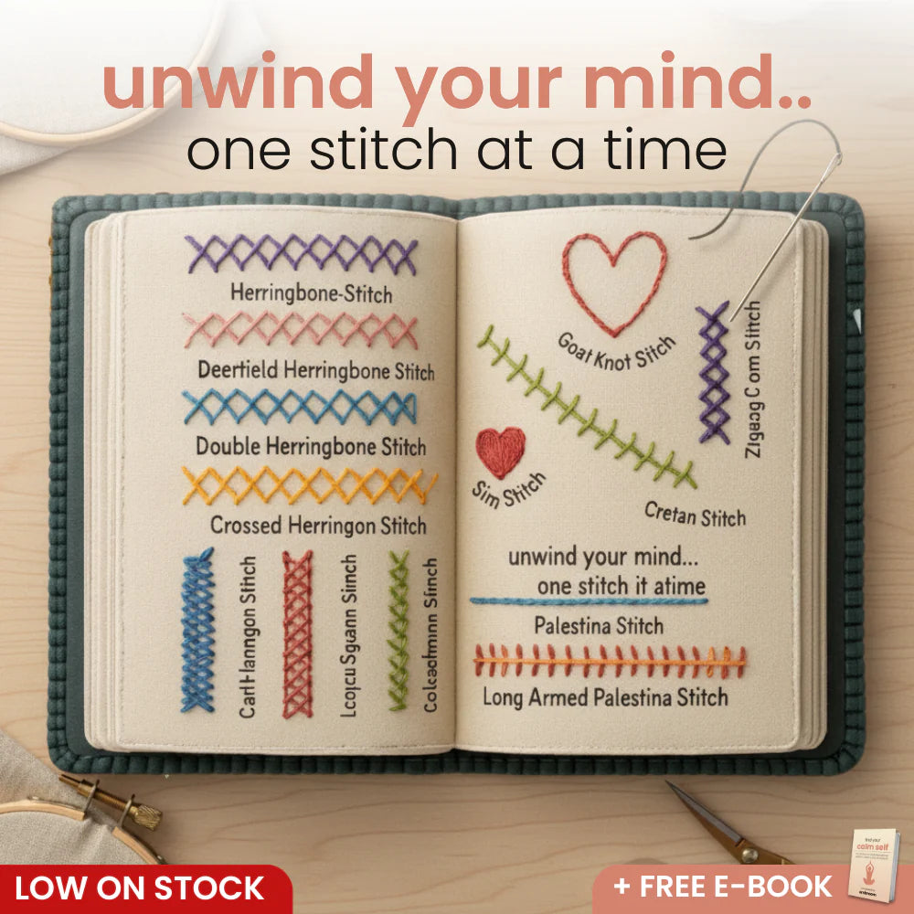 All-in-One Embroidery Stitch Book + Sewing Kit