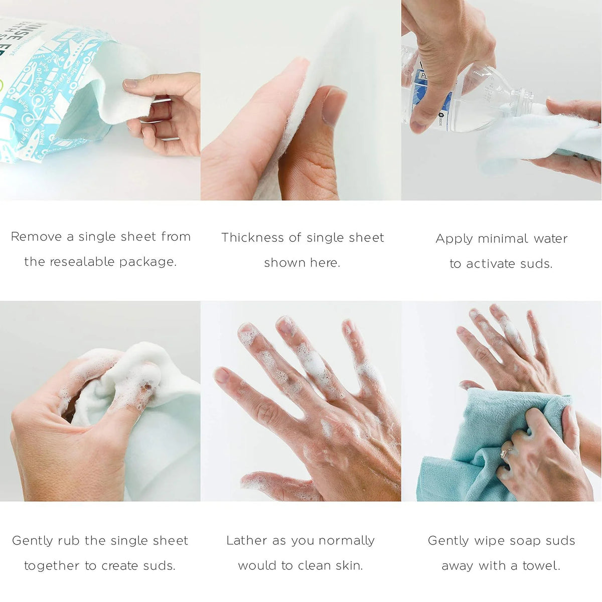 Rinse Free Bathing Wipes - Hypoallergenic & pH Balanced