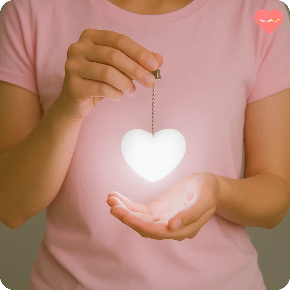 Love wallet tote bag touch sensing light