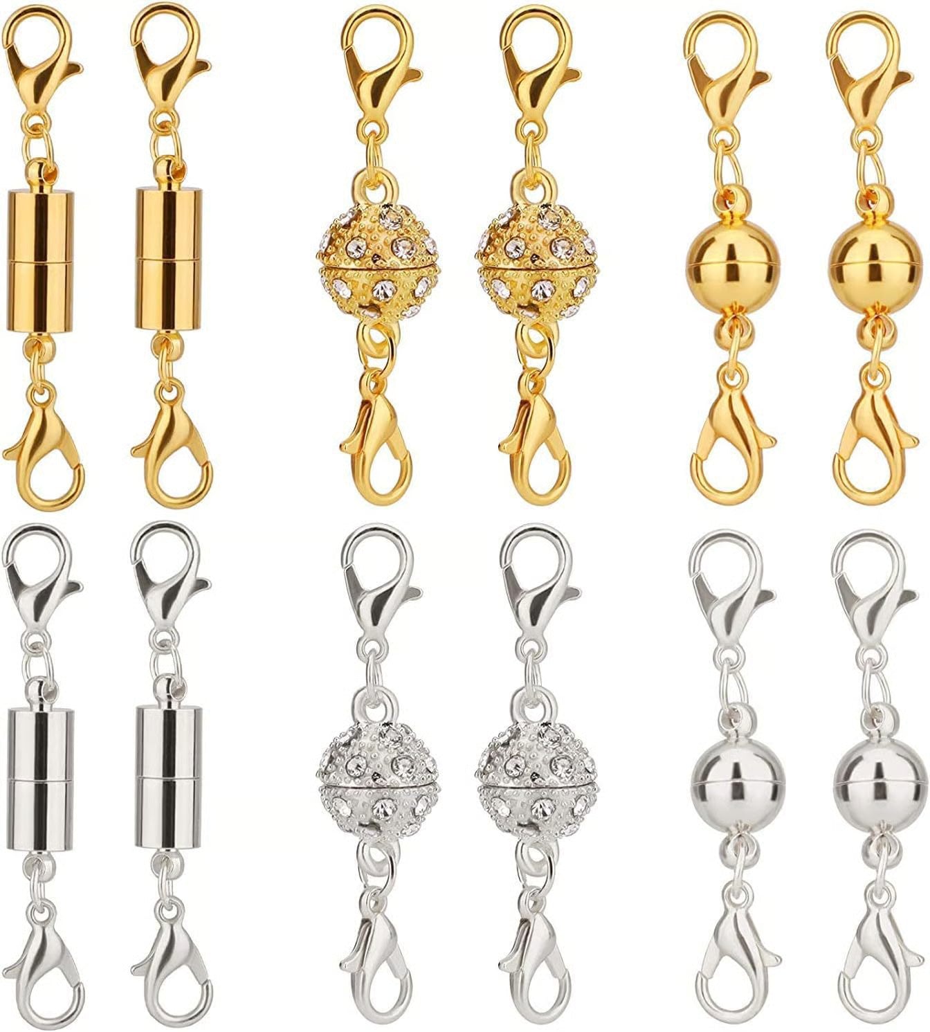 Magnetic Necklace Clasps and Closures set of 12 PCS