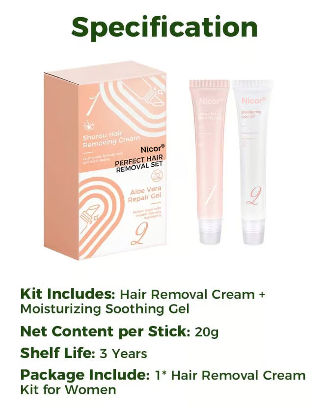 Hair Removal Cream Kit for Women
