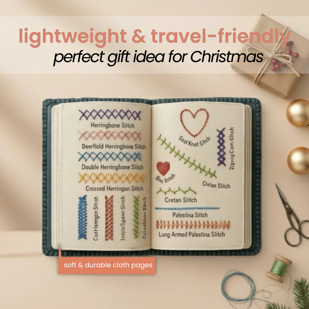 All-in-One Embroidery Stitch Book + Sewing Kit