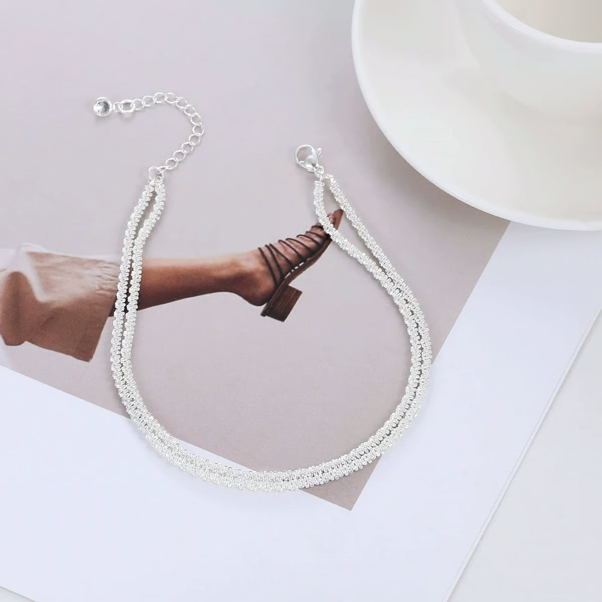 Dainty Layered Anklet For Women