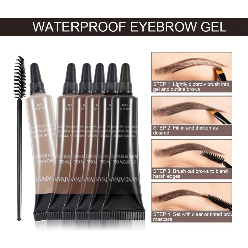 Long-lasting Waterproof Smudge-proof Liquid Eyebrow Gel