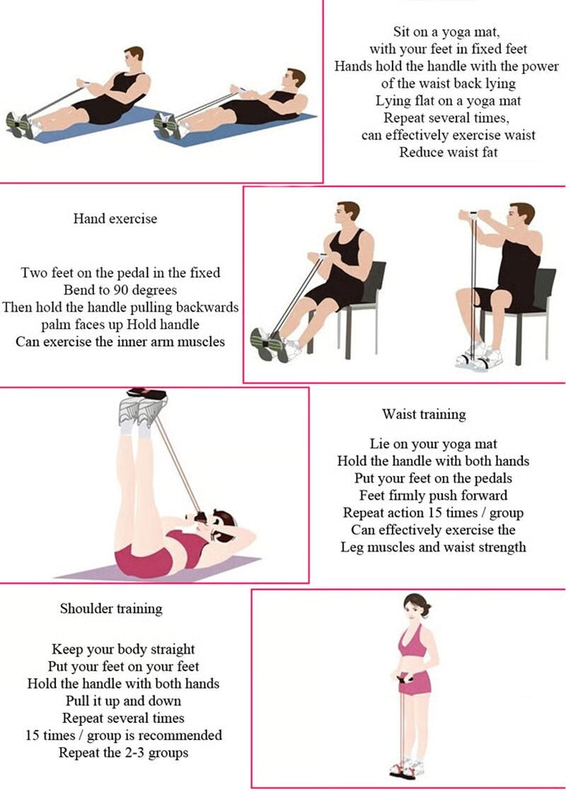Multifunction Pedal Resistance Band Trainer