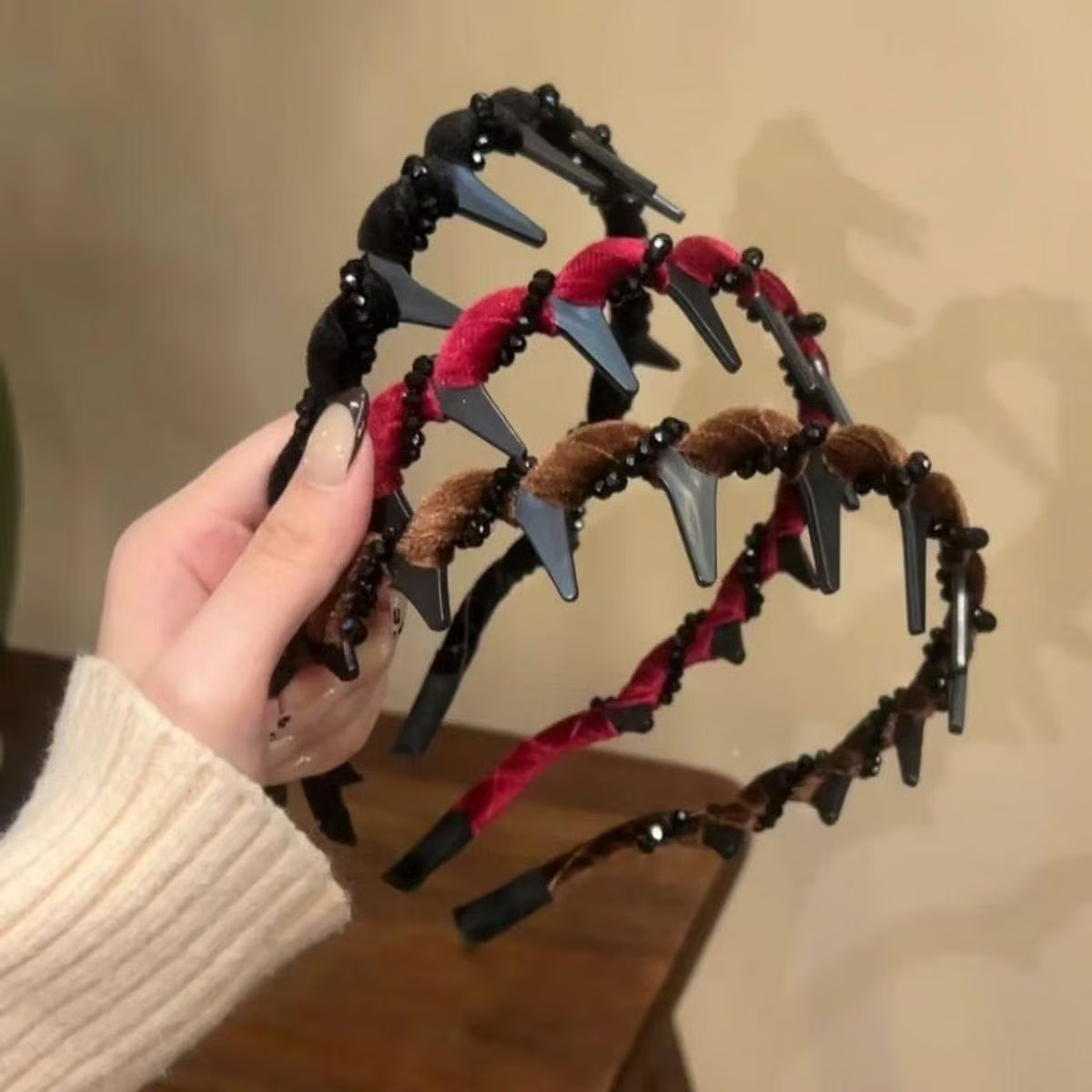 Vintage High Skull Pearl Headband