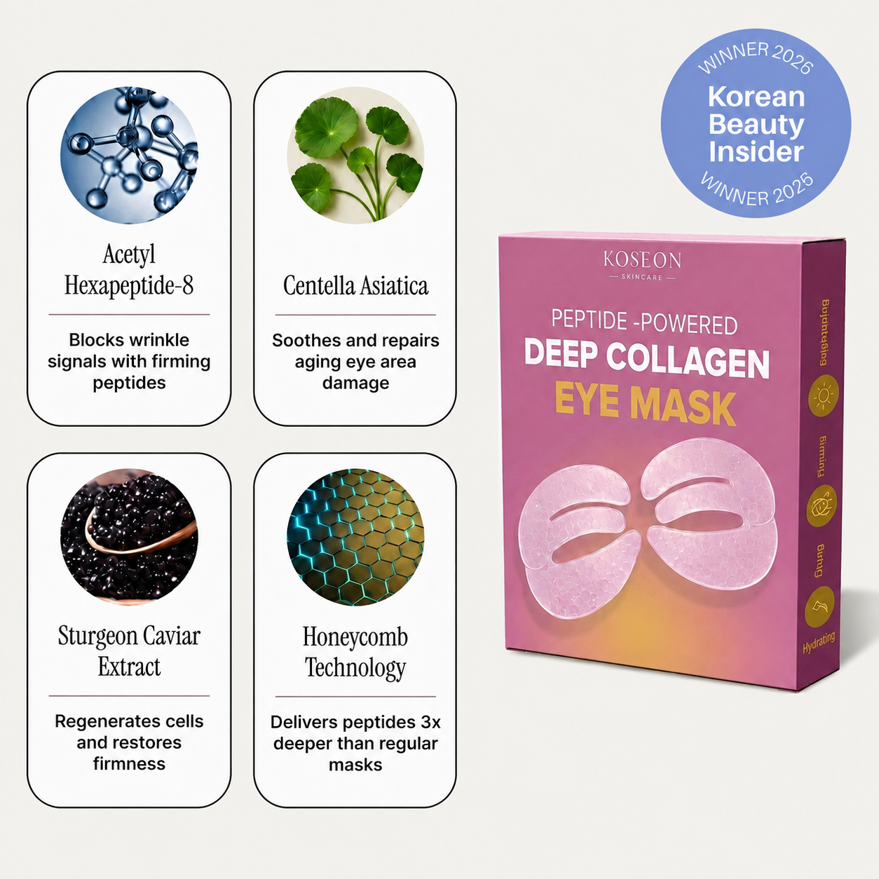 Peptide-Powered Deep Collagen Eye Mask