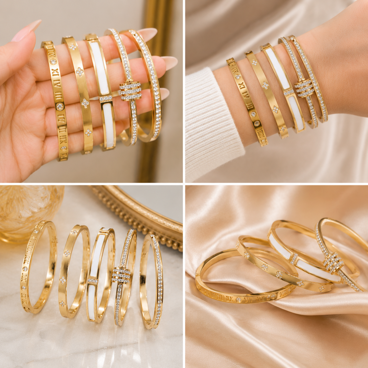 Stainless Steel Bracelets Set of 5 pieces