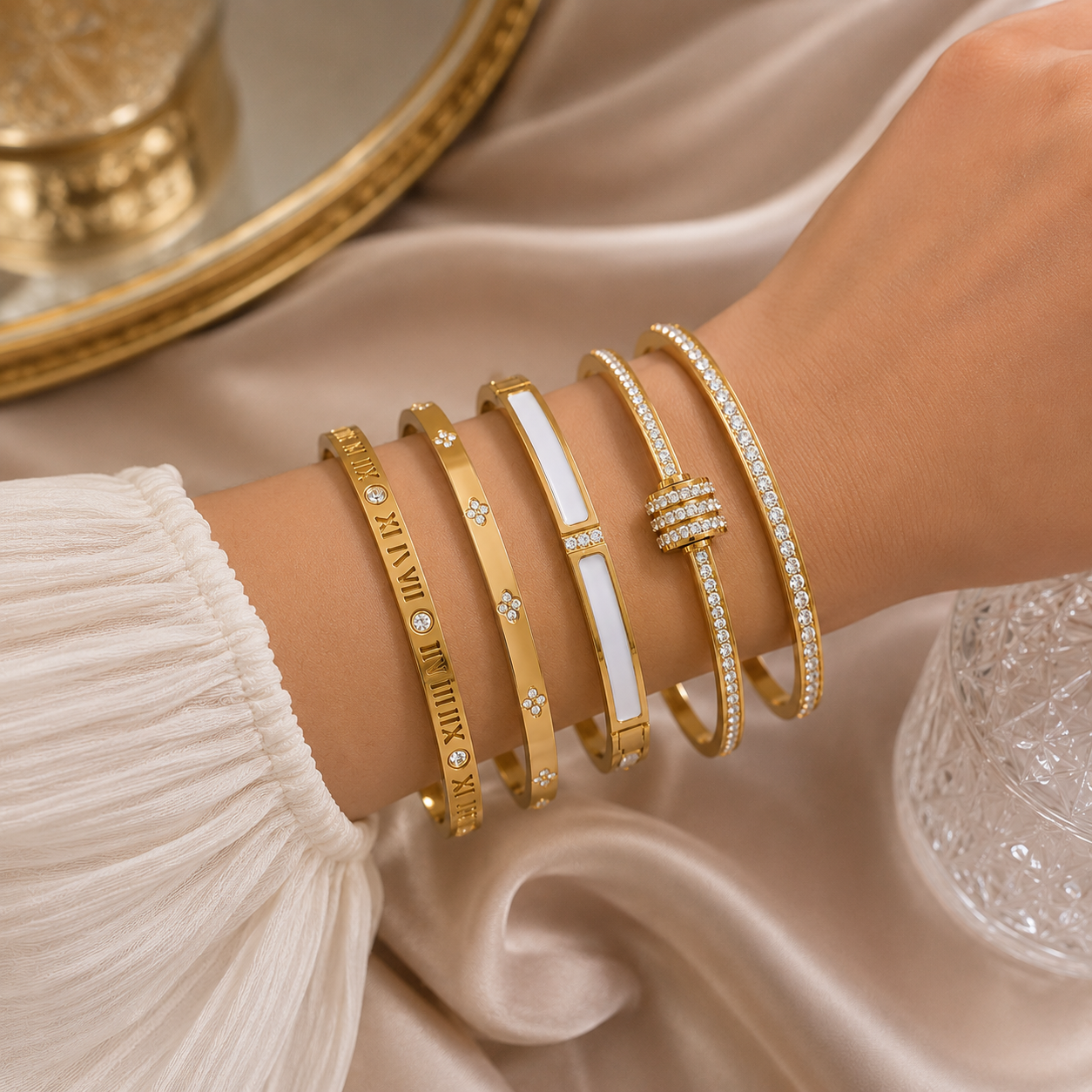 Stainless Steel Bracelets Set of 5 pieces