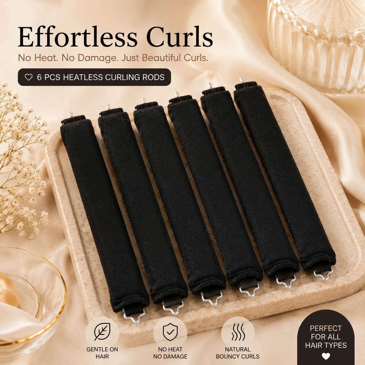 Heatless curling iron set of 6 PCS