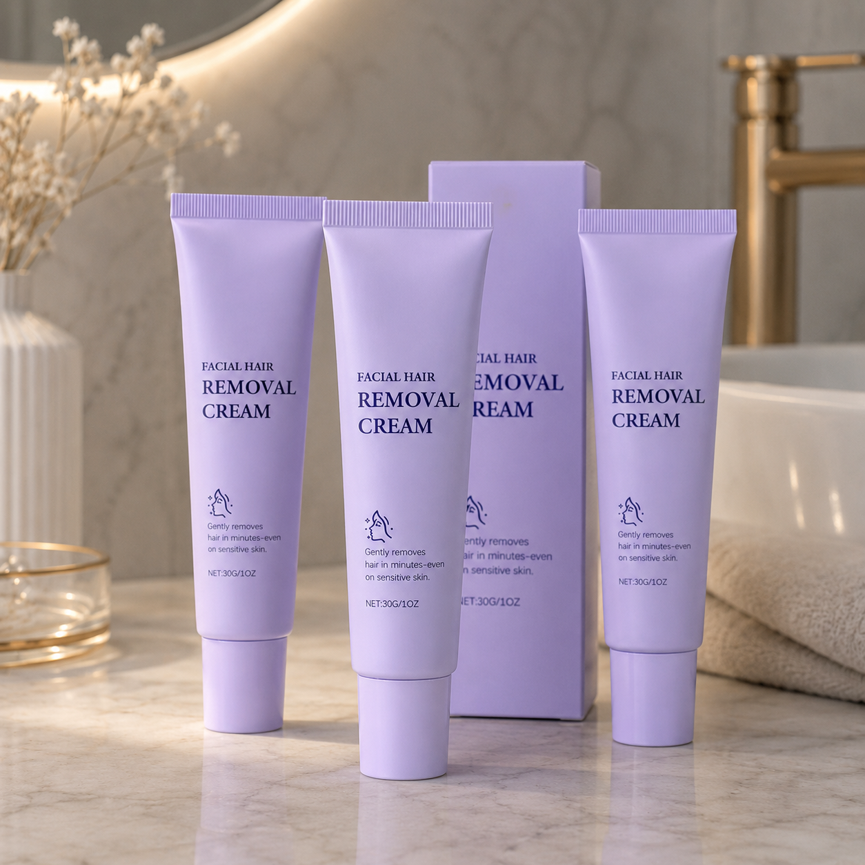 Gentle and Painless Facial Hair Removal Cream