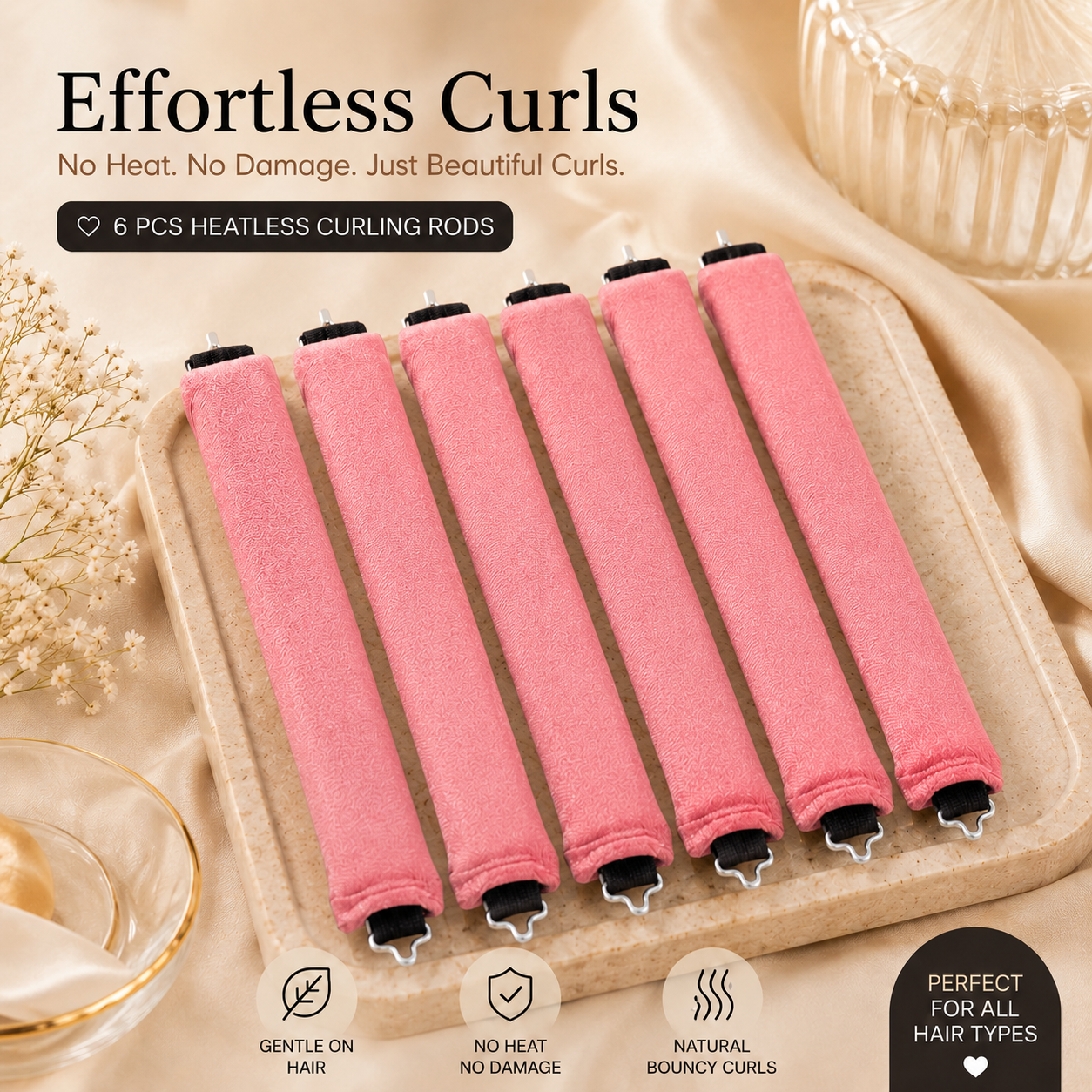 Heatless curling iron set of 6 PCS