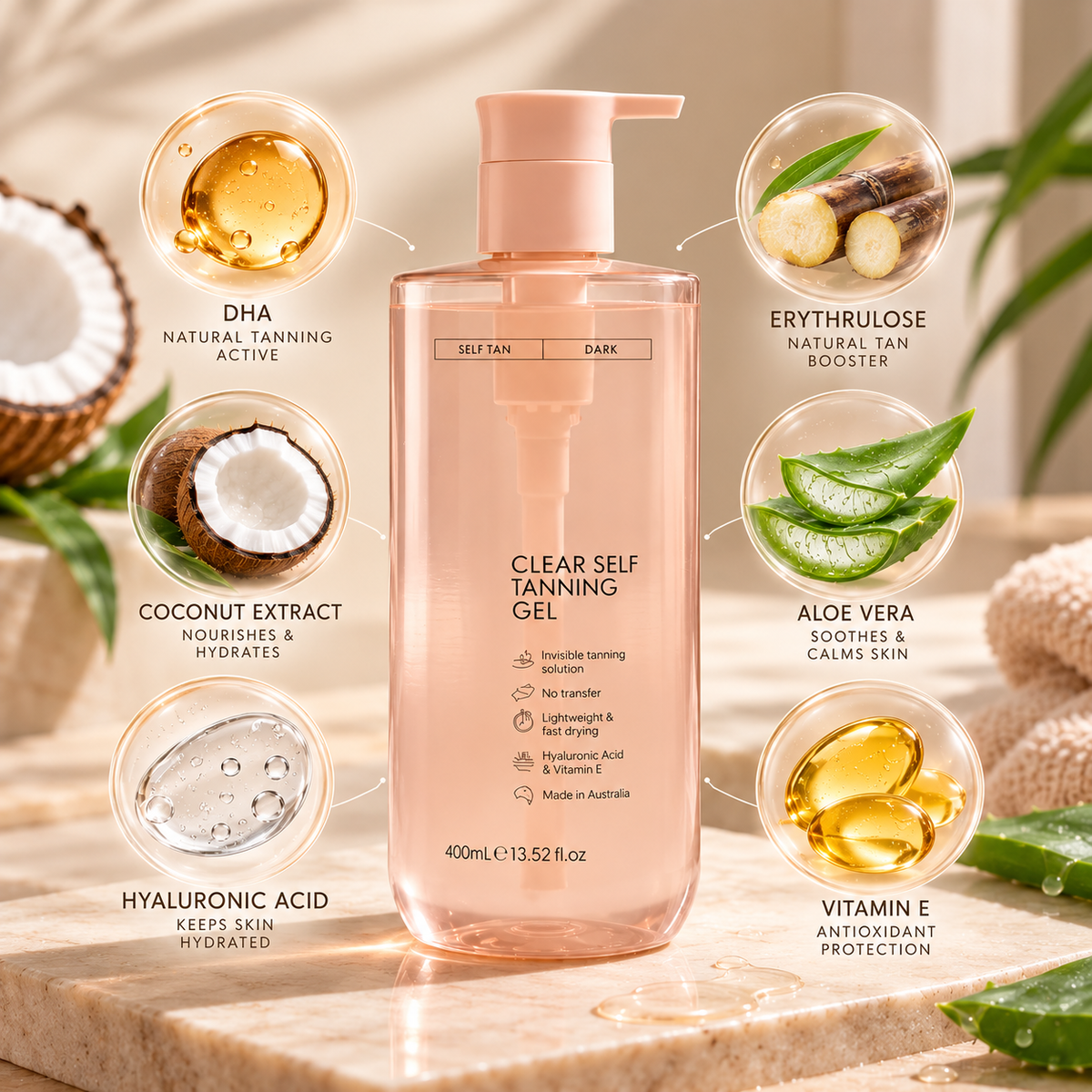 Clear Self Tanning Gel