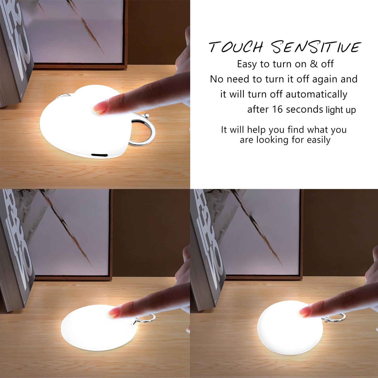 Love wallet tote bag touch sensing light