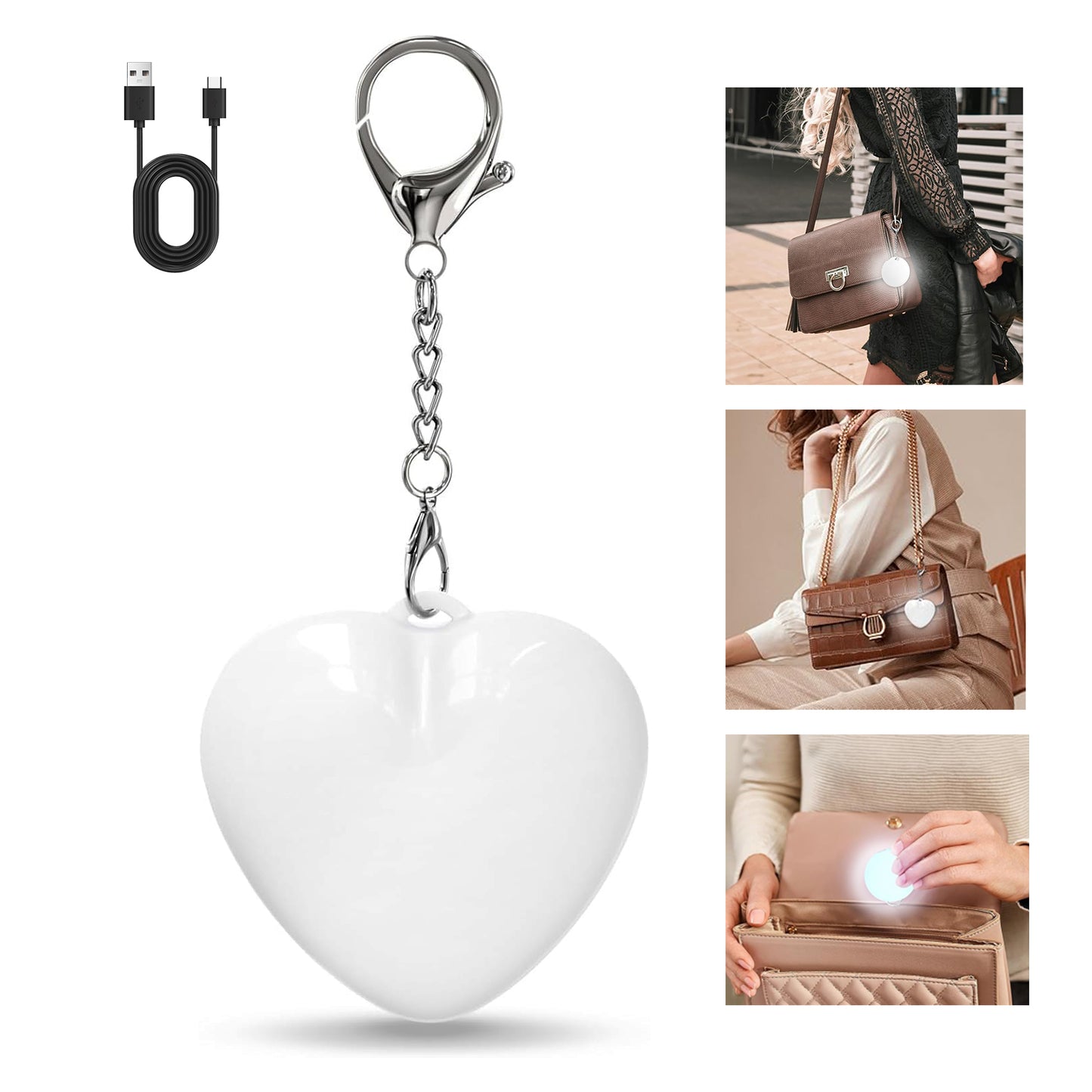 Love wallet tote bag touch sensing light