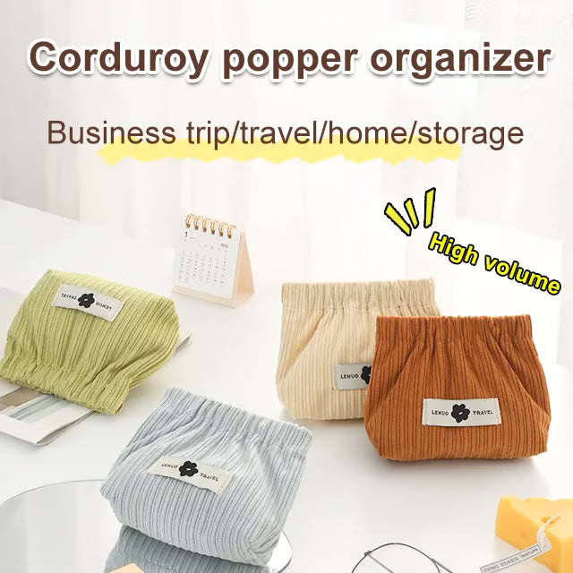 Corduroy Elastic Oganizer  Bag