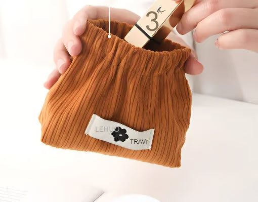 Corduroy Elastic Oganizer  Bag
